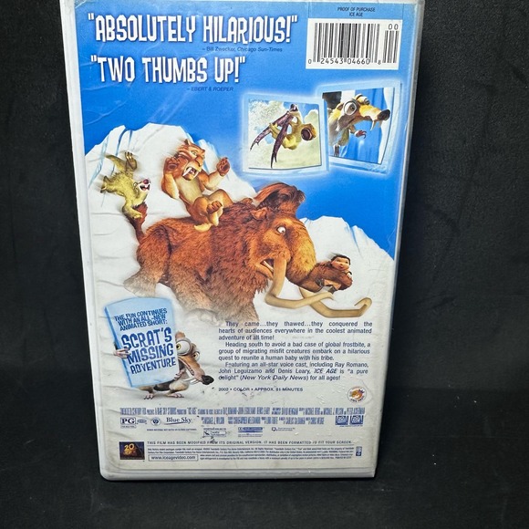 Ice Age VHS 2002 Includes Bonus Scrats Missing Adventure VGC 20 Century Fox - Picture 2 of 11